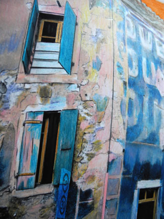 city, ville, urbain, France, artiste française, artiste drômoise, mix-media, mix media-artist, photographie, photographe, photo, photographe-plasticienne. Ancienne facade, caravane, café, estaminet, bar, pompe a essence, vintage, publicité, réclame, mur peint, librairie, papeterie, modes, peinture, pastel, crayons de couleurs, bombe aérosol, village, matiere, Drome